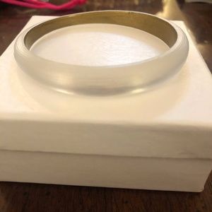 Alexis Bittar Silver Tapered Lucite Bangle